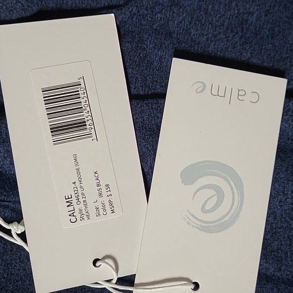 Calme By Johnny Was Heather Zip Up Hoodie Size L Women's - Picture 7 of 8